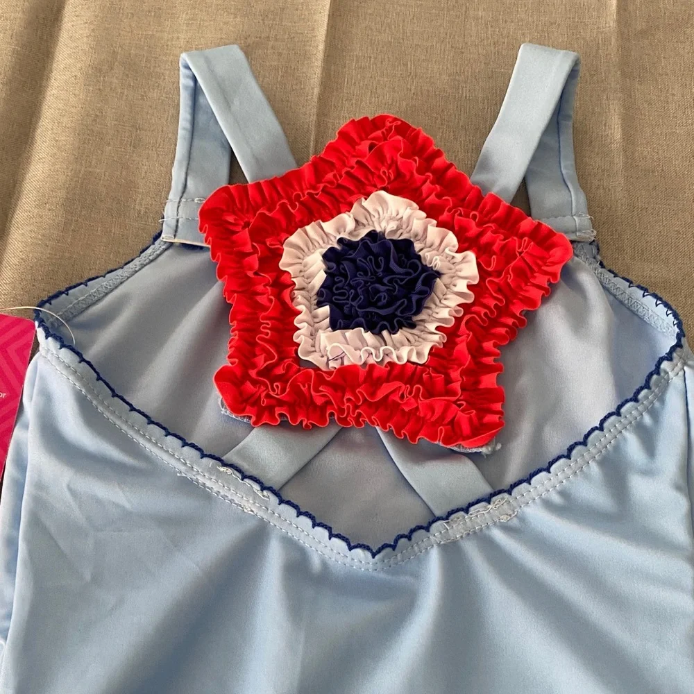 Barbie Girls Light Blue Kids Swimwear with Red Accents